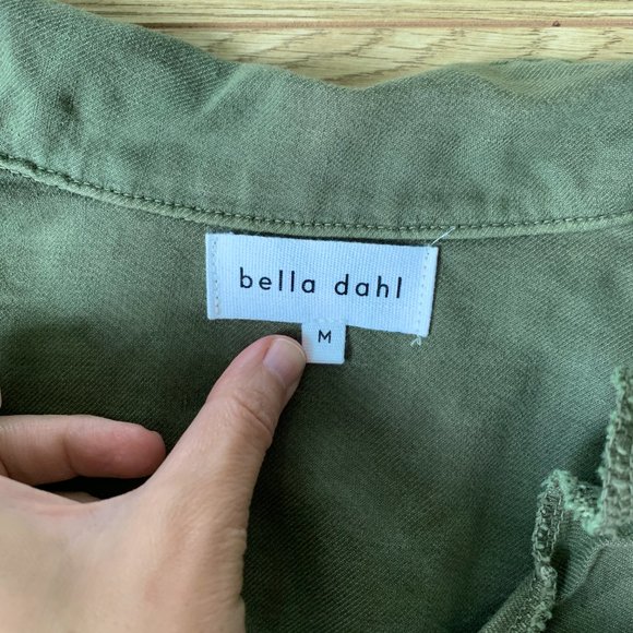 New with tags Bella Dahl - Flap Pocket Herb Green Dress - Size M - Made in USA - Picture 3 of 10